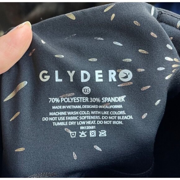 Glyder Black White High Waisted Leggings XXS New Years 4th of July Firework - Picture 6 of 9